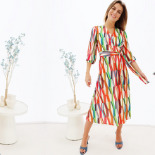 Load image into Gallery viewer, Crossover Midi Dress | Multicolour

