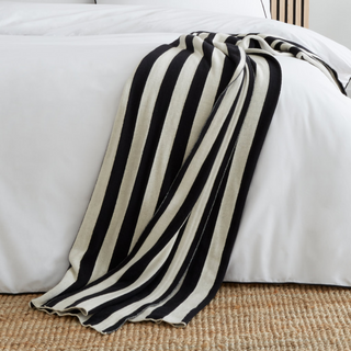 Knitted Striped Throw | 150cm x 180cm