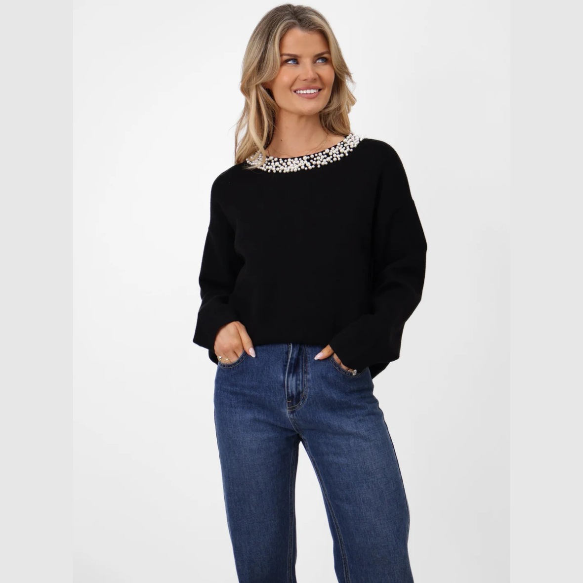 Kate and Pippa Annabelle Top | Black