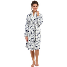 Load image into Gallery viewer, Rebelle Line Art Dressing Gown | Snow
