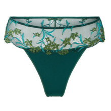 Load image into Gallery viewer, LingaDore Green Floral Lace Thong
