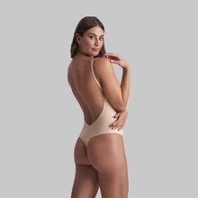 Load image into Gallery viewer, Bye Bra Low Back Bodysuit Thong | Beige
