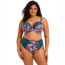 Load image into Gallery viewer, Elomi Lucie Teal Floral Stretch Plunge Bra
