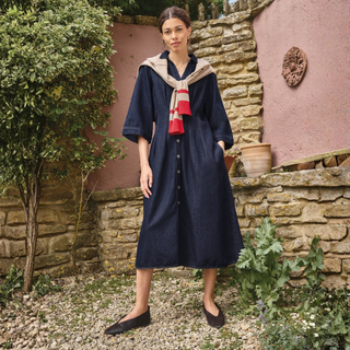 Luna Denim Pleat Dress
