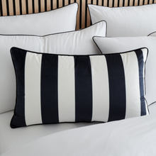 Load image into Gallery viewer, Monochrome Velvet Stripe Cushion | 40cm x 70cm
