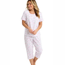 Load image into Gallery viewer, Marlon 3/4 Leg Bow Print Cotton Pyjama | Pink
