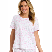 Load image into Gallery viewer, Marlon 3/4 Leg Bow Print Cotton Pyjama | Pink

