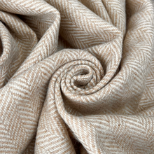 Load image into Gallery viewer, Close-up of beige fabric with a subtle pattern
