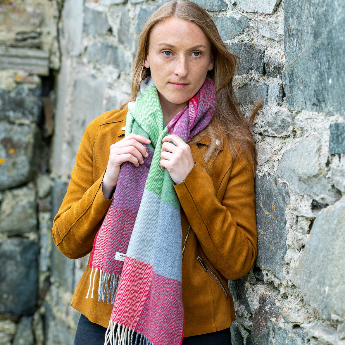McNutt L/Wool Scarf | Green&Smoke