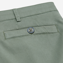 Load image into Gallery viewer, Close-up of a button on a green pants pocket with a white background
