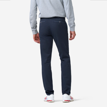 Load image into Gallery viewer, Person wearing navy pants and a gray sweatshirt on a white background
