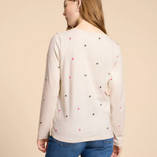 Load image into Gallery viewer, White Stuff Nelly Long Sleeve Embroidered Tee | Natural Multi
