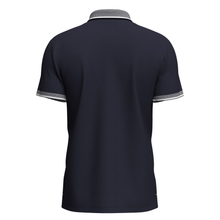 Load image into Gallery viewer, Back of Fynch Hatton Mercerized Cotton Polo, in Navy, with a white background.
