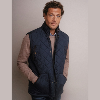 Model wearing gilet
