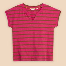 Load image into Gallery viewer, Nelly Notch Neck Nep Tee | Pink
