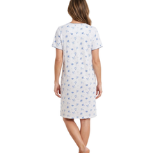 Load image into Gallery viewer, Nightdress rear with small blue print 
