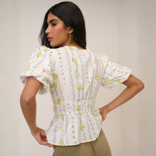 Load image into Gallery viewer, Rear of top on lady on light background 
