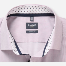 Load image into Gallery viewer, Close-up of a shirt collar with an Olymp label on a white background
