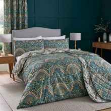 Load image into Gallery viewer, Palais Teal Duvet Set
