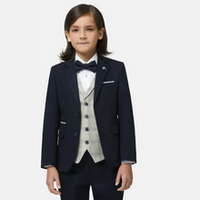 Load image into Gallery viewer, &quot;Paris&quot; Benetti Three Piece Boys Suit | Navy

