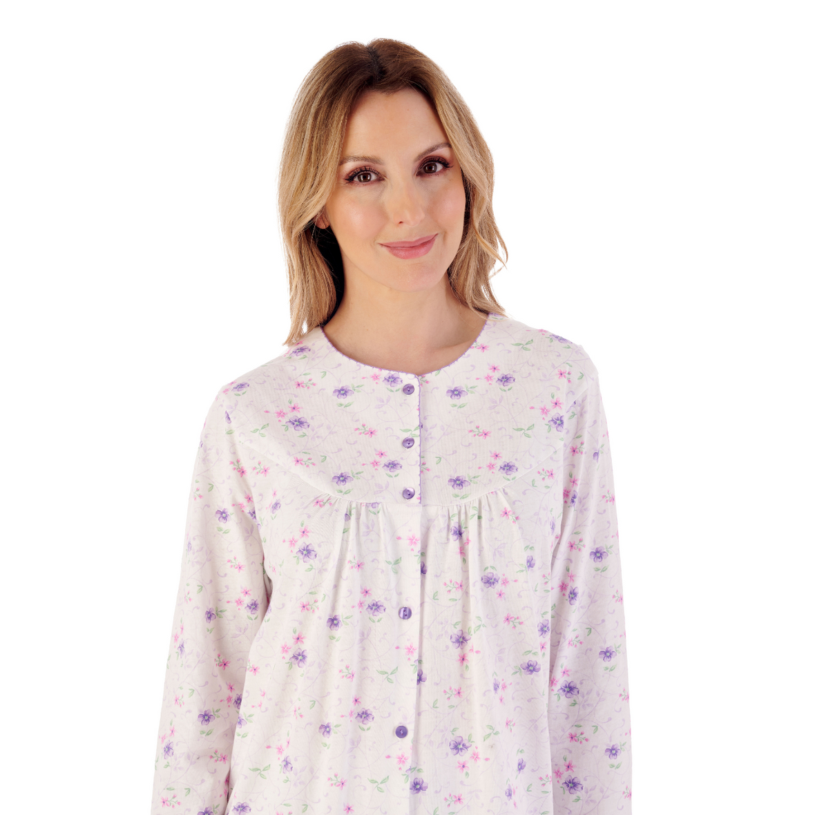 Slenderella Floral Pyjamas | Ivory