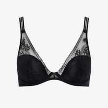 Load image into Gallery viewer, A product shot of the Passionata Maddie Bra in Black. 
