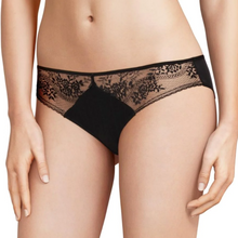 Load image into Gallery viewer, A close up of a model wearing the Passionata Maddie Brief in Black. 

