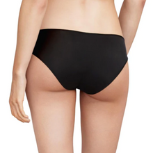 Load image into Gallery viewer, A close up of a model showing the back details of Passionata Maddie Brief in Black. 
