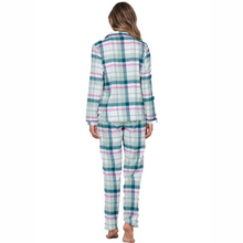 Load image into Gallery viewer, Person wearing a plaid pajama set on a white background
