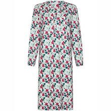 Load image into Gallery viewer, Floral patterned dress on a white background
