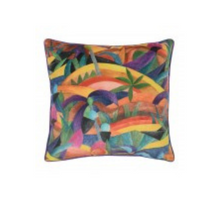 Load image into Gallery viewer, Front face of multi colour cushion
