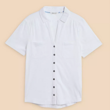 Load image into Gallery viewer, Penny Pocket Embroidered Shirt | Ivory
