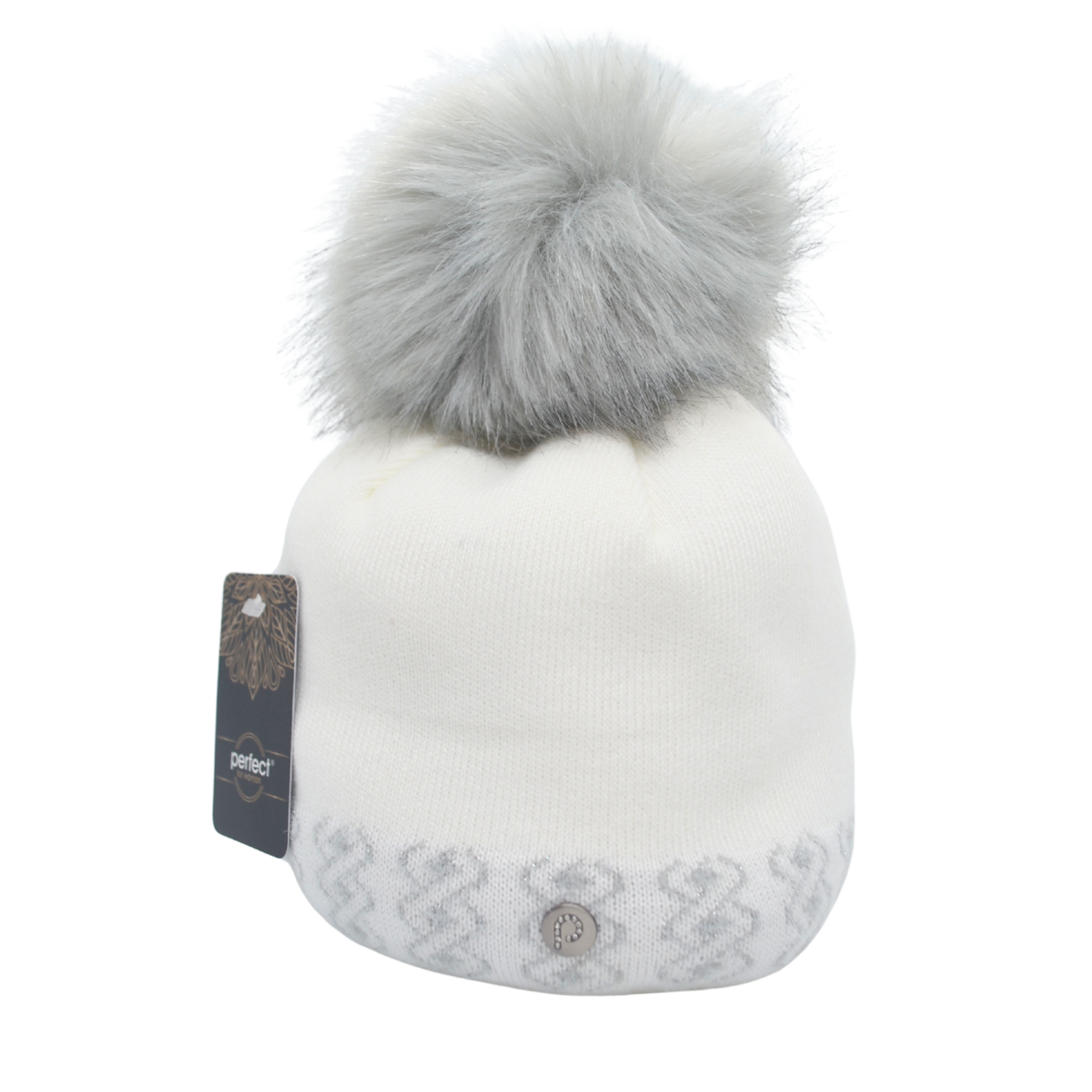 Front Image of the Pia Pefect Hat in White with a white background