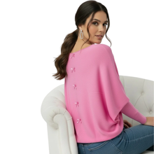Load image into Gallery viewer, Back of Kate &amp; Pippa Pink Jumper with Bows on Back
