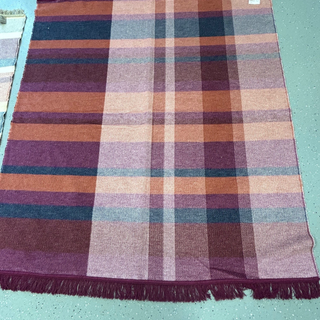 Biederlack Wohndecke Oversized Check Plum Throw