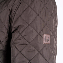 Load image into Gallery viewer, Quilted jacket with a brand logo on a white background
