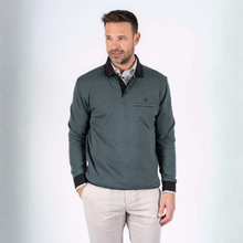 Load image into Gallery viewer, Man wearing a dark green pullover with a white background
