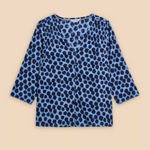 Load image into Gallery viewer, Rae Organic Cotton Top | Blue / Black / Ivory
