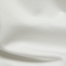 Load image into Gallery viewer, Close up of material on Rabe Leisure Wear Top White With Navy, with a grey background.
