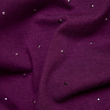 Load image into Gallery viewer, Close-up of purple fabric with small embellishments
