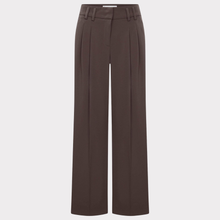 Load image into Gallery viewer, Brown wide-leg pants on a light gray background
