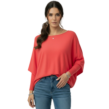 Load image into Gallery viewer, Front view of Model wearing Kate &amp; Pippa Coral Jumper With Bows on Back
