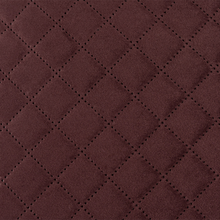Load image into Gallery viewer, A close up product shot of the Erin Diamond Cushion in Aubergine that has a crisscross diamond pattern
