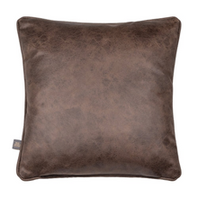 Load image into Gallery viewer, Back shot of the Inish Murray cushion with a brown background

