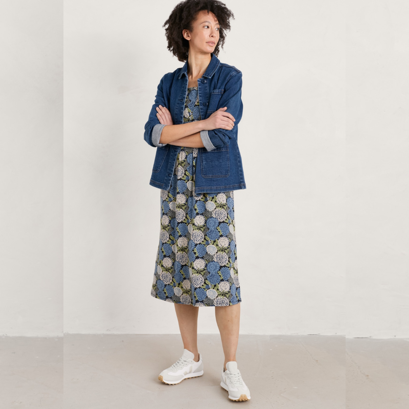 Seasalt Dahlia Dress Seed Packet Print Geoghegans Of Navan