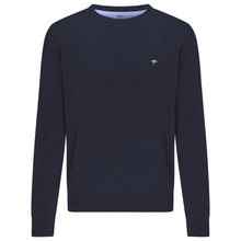 Load image into Gallery viewer, Front view of Fynch‑Hatton Roundneck, in Navy, with a white background.
