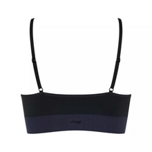 Load image into Gallery viewer, A product shot of the back of the Sloggi Infused Aloe Bralette in Black. 
