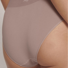 Load image into Gallery viewer, A back view of the Sloggi Ever Infused Aloe High Waist Brief in Mauve.
