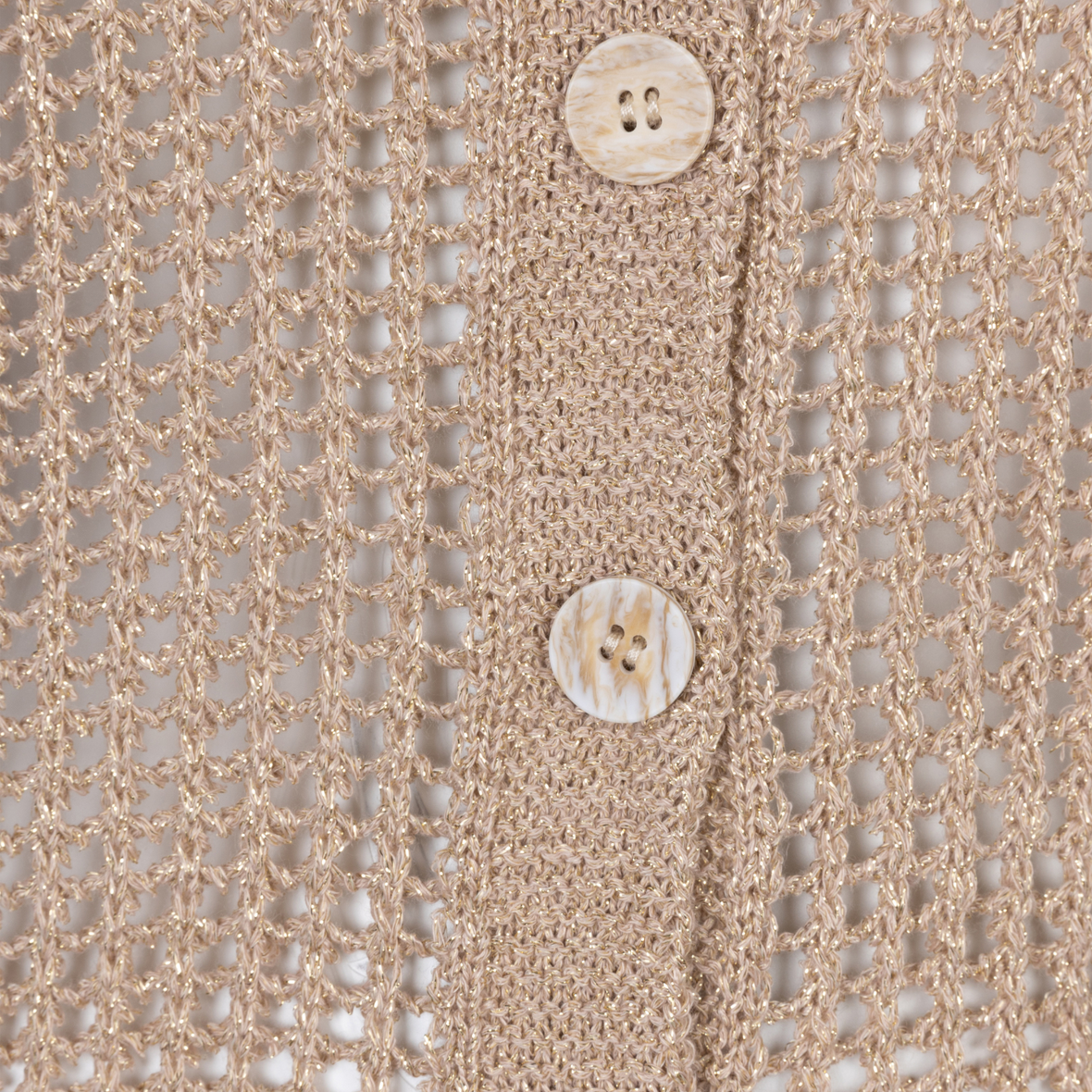 Esqualo Open Knit Cardigan | Gold