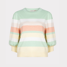 Load image into Gallery viewer, esqualo striped sweater in pistachio colour

